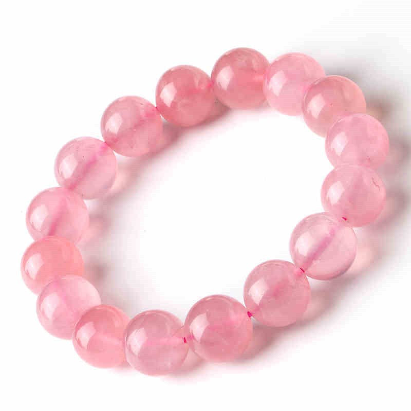 Natural Pink Rose Quartz Beads Bracelet