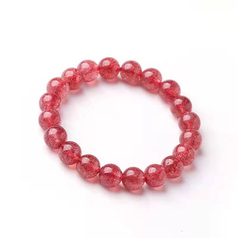 Natural Strawberry Quartz Beads Bracelet