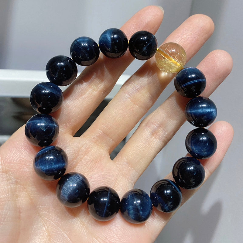 Natural Blue Tiger’s Eye Stone Bracelet